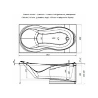 Акриловая ванна на каркасе Aquanet Grenada 180х90 00205493
