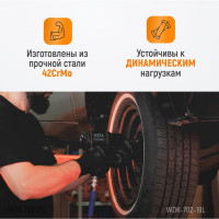 Головка ударная глубокая тонкостенная 6-гранная (19 мм; 1/2") WIEDERKRAFT WDK-702-19L