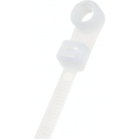 Нейлоновая кабельная хомут-стяжка под винт duwi 200x4,3 мм, белая, упаковка 10 шт. 30298 8