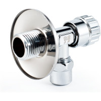 Угловой вентиль для бытовой техники PROFACTOR PF CHROME н/цанга 1/2 дюйма х 10мм PF BAV 362C