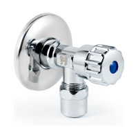 Угловой вентиль для бытовой техники PROFACTOR PF CHROME н/цанга 1/2 дюйма х 10мм PF BAV 362C