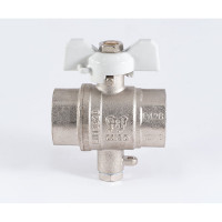 Шаровой кран PROFACTOR PF STANDARD с отводом М10 под датчик температуры, в/в 3/4 дюйма PF FBV 301M10