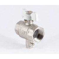 Шаровой кран PROFACTOR PF STANDARD с отводом М10 под датчик температуры, в/в 3/4 дюйма PF FBV 301M10