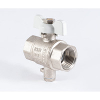 Шаровой кран PROFACTOR PF STANDARD с отводом М10 под датчик температуры, в/в 3/4 дюйма PF FBV 301M10