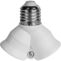 Переходник duwi Е27-2хЕ27 ПВХ белый 24640 4