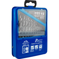 Набор сверл по металлу HSS 19 шт, 1-10 мм Vertextools 0987-19