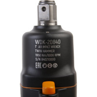 Пневматический ударный гайковерт WIEDERKRAFT квадрат 1", 6000 об/мин, 1950 Нм WDK-20840