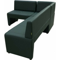 Угловой диван Мягкий офис Ритм зеленый РТ401ЗЛ