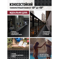 Резиновое рулонное покрытие ComeForte Шашки 1,5х10 м Checker Rubber СС002787