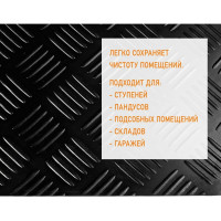 Резиновое рулонное покрытие ComeForte Шашки 1,5х10 м Checker Rubber СС002787