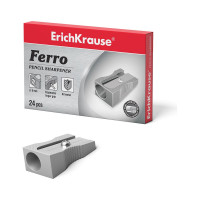 Точилка ErichKrause металлическая Сталь, серебряная 7074