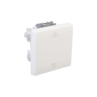 Модульный 1-клавишный выключатель DKC Avanti "Белое облако", 2 модуля, 16А, IP20, белый 4400102