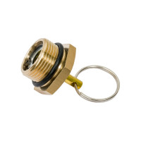 Клапан слива конденсата (10 шт; 22 мм) латунь с резиновым кольцом Дали-Авто DA-00903