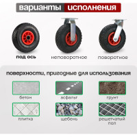 Колесо пневматическое (255 мм; 136 кг; под ось 20 мм) СТЕЛЛА-ТЕХНИК 1120-255-1