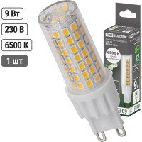 Светодиодная лампа TDM ELECTRIC G9-9 Вт-230 В-6500 К, SMD, 21,5x70,5 мм SQ0340-0230