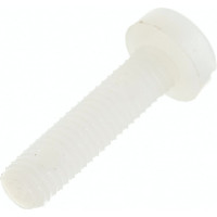 Винт с цилиндрической головкой со шлицем DINFIX DIN 84, полиамид (пластик), M3x12, 10 шт. 00-00001485