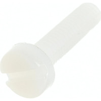 Винт с цилиндрической головкой со шлицем DINFIX DIN 84, полиамид (пластик), M3x12, 10 шт. 00-00001485