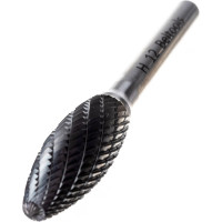 Борфреза пламевидная (Н) 12х32х6х 77 твердосплавная dхв.=6мм Х-образная насечка Beltools ri.380.2