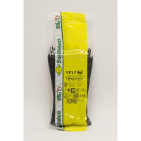 Стяжки черного цвета SapiSelco 3.5х140 мм, полиамид 6.6, уп. 100 шт. SEL.3.210R