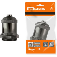 Подвесной патрон TDM ELECTRIC Е27, металлический "Лофт", черный SQ0335-0047