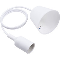 Пластиковый патрон TDM Е27 с подвесом 1 м, белый SQ0335-0061