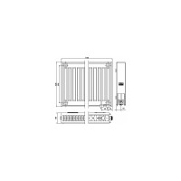 Стальной панельный радиатор Kermi Profil-V FTV 22/500/1100 нижнее подключение белый RAL 9016 FTV220501101R2Y RG008V7E3UADIM