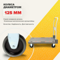 Платформенная тележка СТЕЛЛА-ТЕХНИК 900х610 со складной ручкой, грузоподъемность 250 кг FW-250П