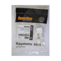 Вставка Keystone Hyperline KJ9-8P8C-C5e-90-WH Jack RJ-45(8P8C), категория 5e, белая 432595