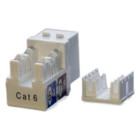 Вставка Keystone Hyperline KJ9-8P8C-C6-90-WH Jack RJ-45(8P8C), категория 6, белая 432594