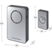 Электрический звонок Elektrostandard DBQ27M WL 38M IP20 бытовой дверной Серебро Чёрный a055697