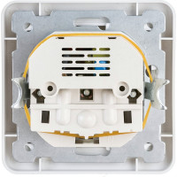 Одинарная розетка IN HOME с заземлением CLASSICO с двумя USB белая 2047 4690612035246