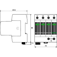 Устройство защиты от импульсных перенапряжений CITEL УЗИП тип 1+2+3 DAC1-13VGS-31-275 821730244