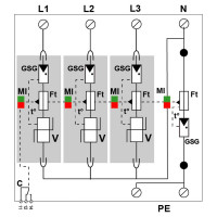 Устройство защиты от импульсных перенапряжений CITEL УЗИП тип 1+2+3 DAC1-13VGS-31-275 821730244