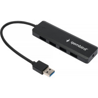 Концентратор USB 3.0 Gembird, 4 порта, с доп питанием UHB-C354