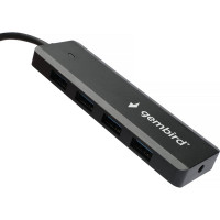 Концентратор USB 3.0 Gembird, 4 порта, с доп питанием UHB-C354