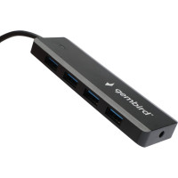 Концентратор USB 3.0 Gembird, 4 порта, с доп питанием UHB-C354