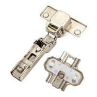 Мебельная полунакладная петля Hettich 35 мм, быстрого монтажа, никелированная 953171