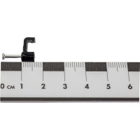 Скоба TDM ELECTRIC 6 мм, плоская, пластиковая, черная, 50 шт. SQ0513-0031