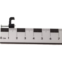 Скоба TDM ELECTRIC 7 мм, плоская, пластиковая, черная, 50 шт. SQ0513-0032