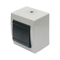Клавишный однополюсный выключатель Aling-conel POWER IP44 10AX 250В открытой установки, серый 251.1A 117019
