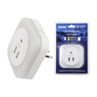Светильник-ночник Uniel White Sensor 2хUSB DTL-321 UL-00007348