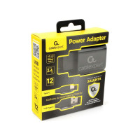 Адаптер питания Cablexpert USB 2 порта, 2.4A, черный + кабель 1м Type-C MP3A-PC-37