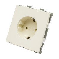 Электрическая розетка с заземлением CGSS 16А бежевая Практика PL-W160A-BGG