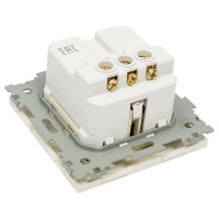 Электрическая розетка с заземлением CGSS 16А бежевая Практика PL-W160A-BGG