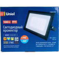 Светодиодный прожектор Uniel 100W, 4000K IP65 200-250В BLACK ULF-F21 UL-00007962