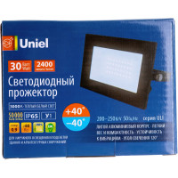 Светодиодный прожектор Uniel 30W 3000K IP65 200-250В BLACK ULF-F21 UL-00007732