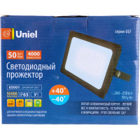 Светодиодный прожектор Uniel 50W 6500K IP65 200-250В BLACK ULF-F21 UL-00007365