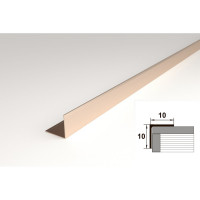 Угловой профиль ЛУКА алюминиевый, анодированный, 10х10х1 мм, 2.7 м, шампань, 5 штук в упаковке УТ000031005