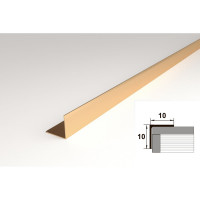 Угловой профиль ЛУКА алюминиевый, анодированный, 10х10х1 мм, 2,7 м, 5 шт./уп. золото УТ000030998