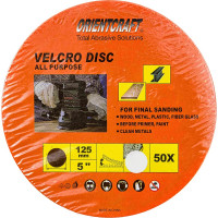 Круг шлифовальный на липучке (50 шт; 125 мм; Р150; без отверстий) Orientcraft OCV125222150